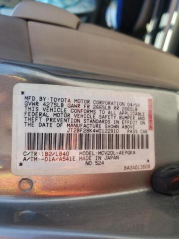Photo 10 from auction – 1998 TOYOTA CAMRY LE with VIN JT2BF28K4W0122810