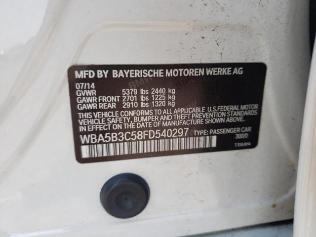 Photo 10 from auction – 2015 BMW 535 XI with VIN WBA5B3C58FD540297