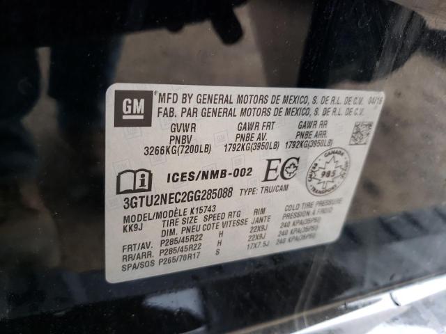 Photo 10 from auction – 2016 GMC SIERRA K15 with VIN 3GTU2NEC2GG285088