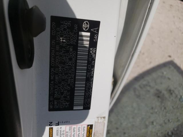 Photo 10 from auction – 2010 TOYOTA COROLLA BA with VIN JTDBU4EE8A9098250