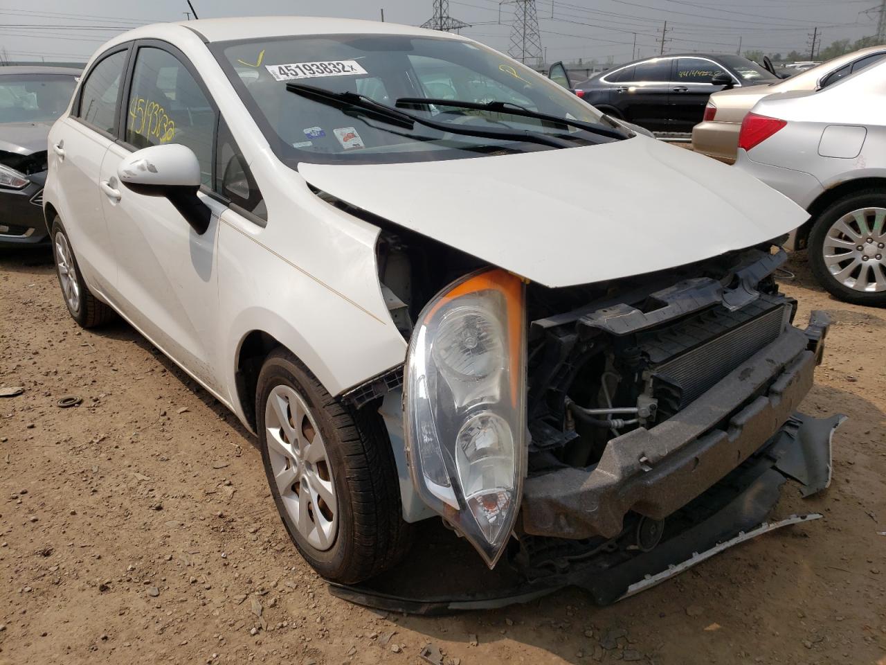 KIA RIO EX 2012 with VIN KNADN5A32C6006468 - Photo from auction