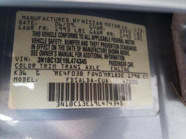 Photo 10 from auction – 2009 NISSAN VERSA S with VIN 3N1BC13E19L474345