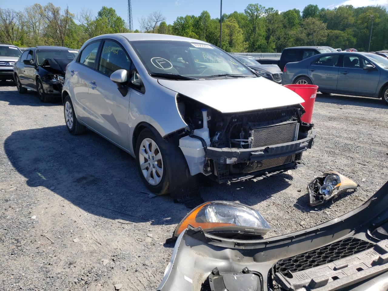 KIA RIO LX 2012 with VIN KNADM5A33C6015912 - Photo from auction