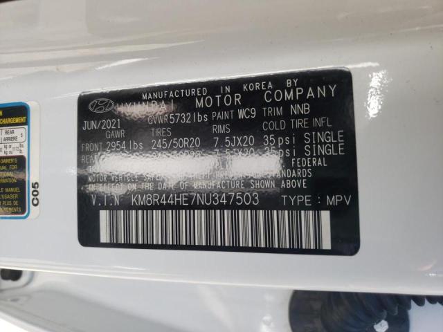 Photo 10 from auction – 2022 HYUNDAI PALISADE S with VIN KM8R44HE7NU347503