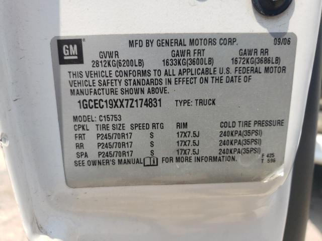 Photo 10 from auction – 2007 CHEVROLET SILVERADO with VIN 1GCEC19XX7Z174831