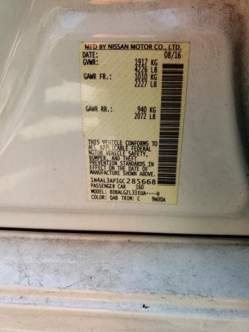 Photo 10 from auction – 2016 NISSAN ALTIMA 2.5 with VIN 1N4AL3AP1GC285668