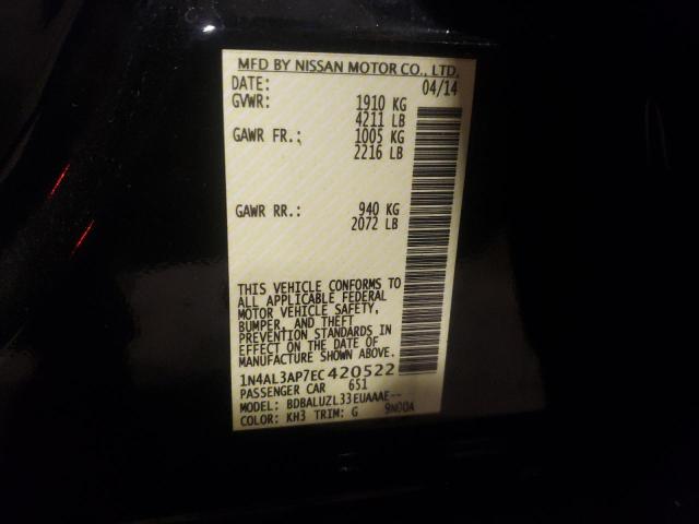 Photo 10 from auction – 2014 NISSAN ALTIMA 2.5 with VIN 1N4AL3AP7EC420522