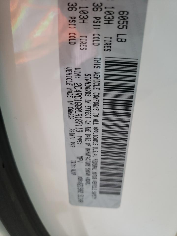 Photo 10 from auction – 2020 CHRYSLER PACIFICA L with VIN 2C4RC1GG0LR187113
