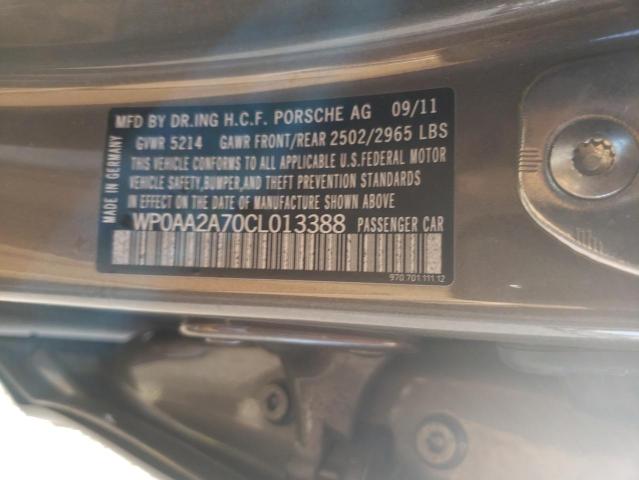 Photo 10 from auction – 2012 PORSCHE PANAMERA 2 with VIN WP0AA2A70CL013388