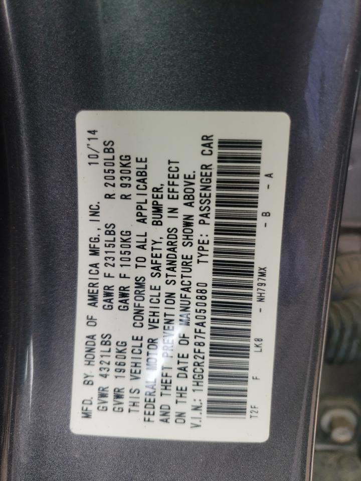 Photo 11 from auction – 2015 HONDA ACCORD EXL with VIN 1HGCR2F87FA050880