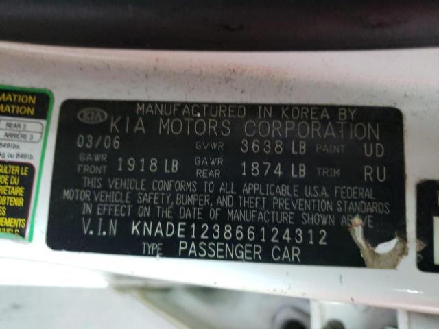 Photo 10 from auction – 2006 KIA RIO with VIN KNADE123866124312