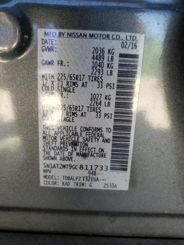 Photo 10 from auction – 2016 NISSAN ROGUE S with VIN 5N1AT2MT9GC811733