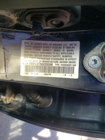 Photo 10 from auction – 2016 HONDA CIVIC EXL with VIN 19XFC1F76GE030598