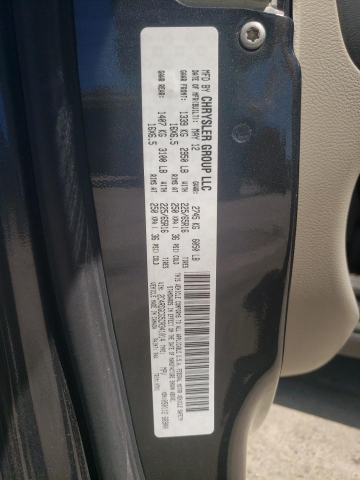 Photo 10 from auction – 2012 DODGE GRAND CARA with VIN 2C4RDGCG5CR341014