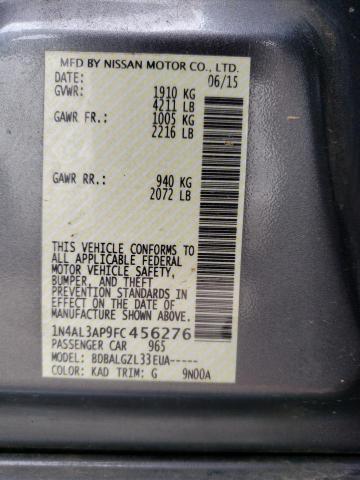 Photo 10 from auction – 2015 NISSAN ALTIMA 2.5 with VIN 1N4AL3AP9FC456276