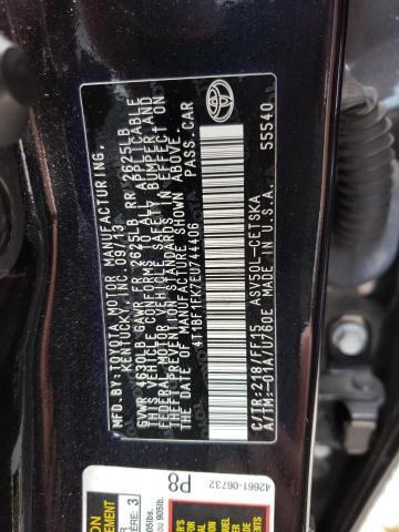 TOYOTA CAMRY L 2014 with VIN 4T1BF1FK7EU744406 - Photo from auction