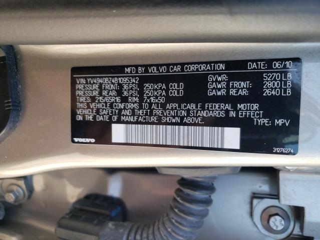 Photo 10 from auction – 2011 VOLVO XC70 3.2 with VIN YV4940BZ4B1095342
