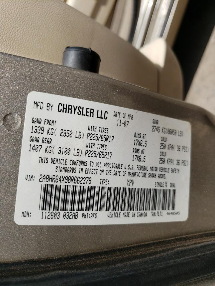 Photo 10 from auction – 2008 CHRYSLER TOWN & COU with VIN 2A8HR64X98R662379