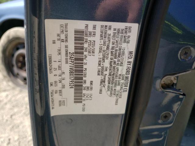Photo 10 from auction – 2008 FORD CROWN VICT with VIN 2FAFP71V08X179524