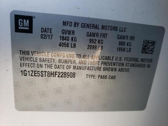 Photo 10 from auction – 2017 CHEVROLET MALIBU LT with VIN 1G1ZE5ST8HF228908