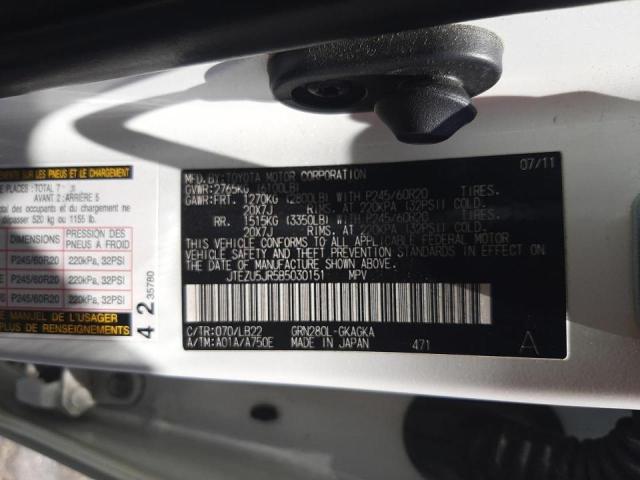 Photo 10 from auction – 2011 TOYOTA 4RUNNER SR with VIN JTEZU5JR5B5030151