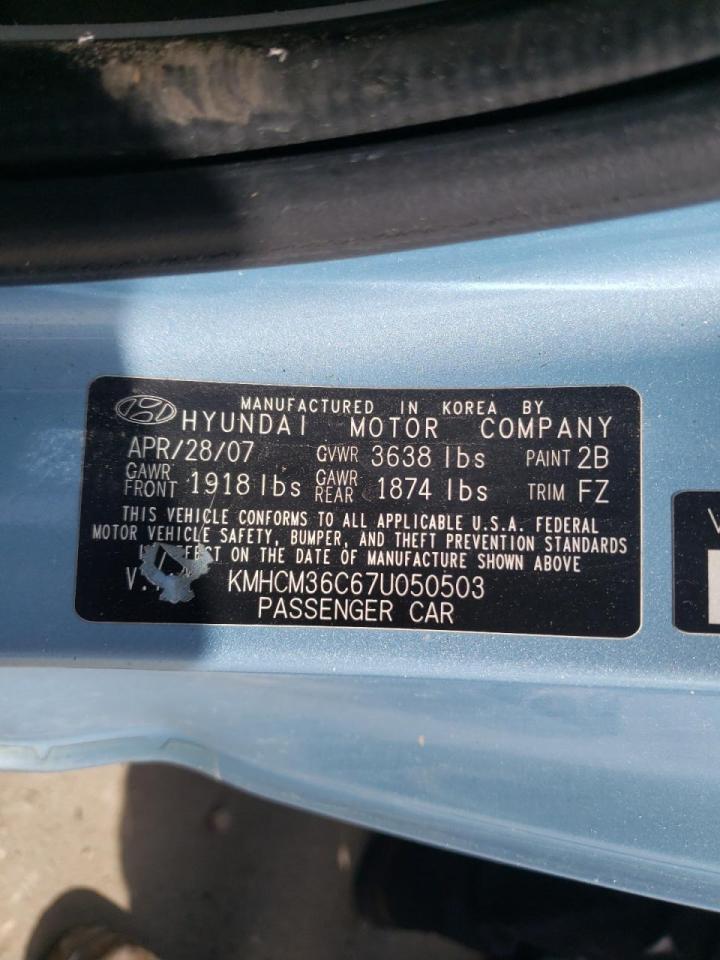 Photo 10 from auction – 2007 HYUNDAI ACCENT GS with VIN KMHCM36C67U050503