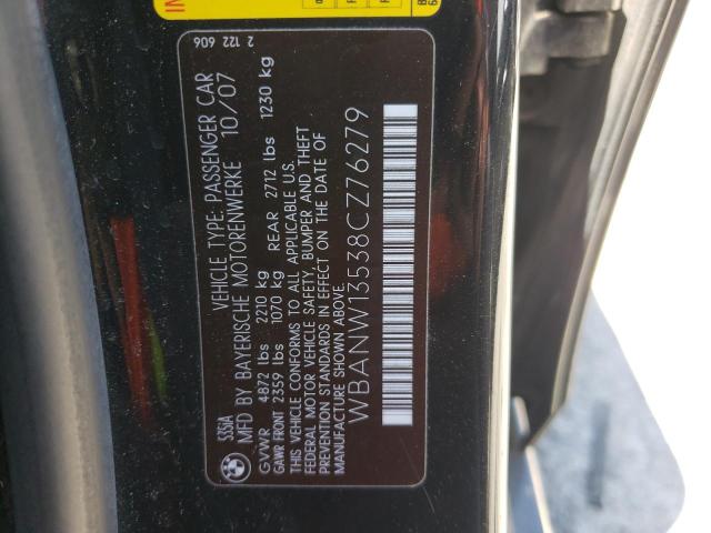 Photo 10 from auction – 2008 BMW 535 I with VIN WBANW13538CZ76279