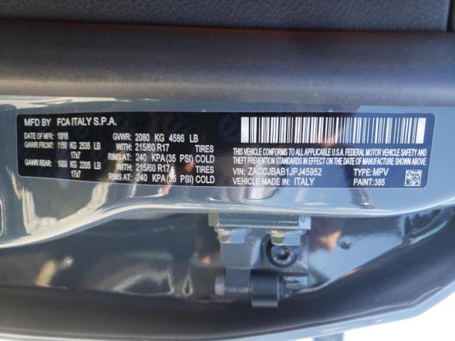Photo 10 from auction – 2018 JEEP RENEGADE S with VIN ZACCJBAB1JPJ45952