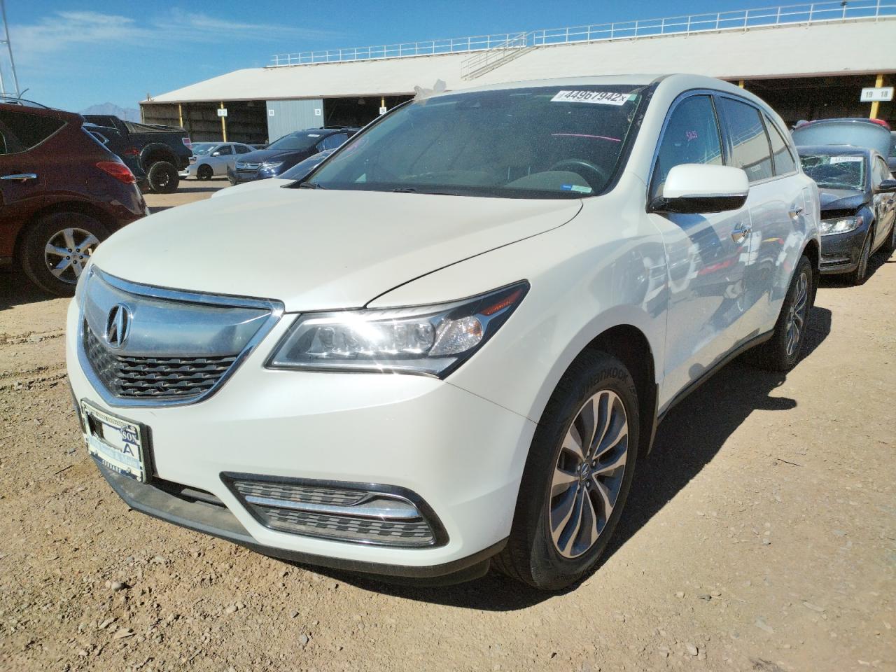 Photo 2 from auction – 2016 ACURA MDX TECHNO with VIN 5FRYD4H46GB061675