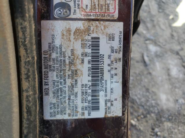 Photo 10 from auction – 2011 FORD FUSION SE with VIN 3FAHP0HA8BR153102