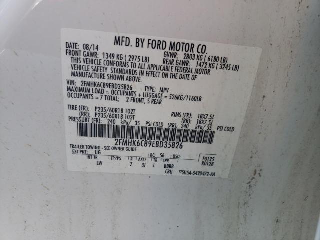 Photo 10 from auction – 2014 FORD FLEX SEL with VIN 2FMHK6C89EBD35826