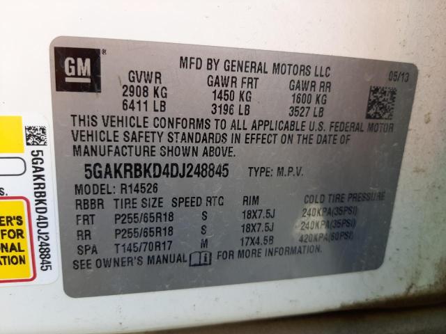 Photo 10 from auction – 2013 BUICK ENCLAVE with VIN 5GAKRBKD4DJ248845