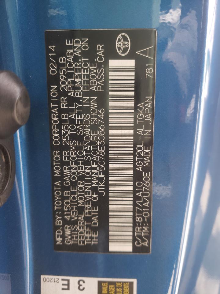Photo 11 from auction – 2014 TOYOTA SCION TC with VIN JTKJF5C78E3086746