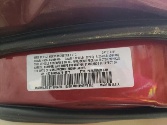 Photo 10 from auction – 2002 SUBARU LEGACY OUT with VIN 4S3BH665527613278