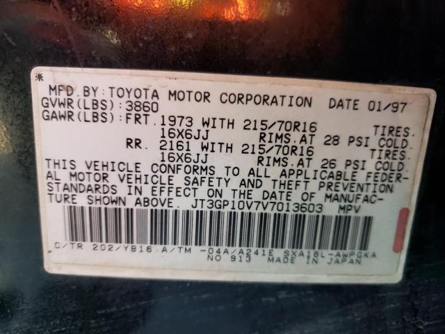 Photo 10 from auction – 1997 TOYOTA RAV4 with VIN JT3GP10V7V7013603