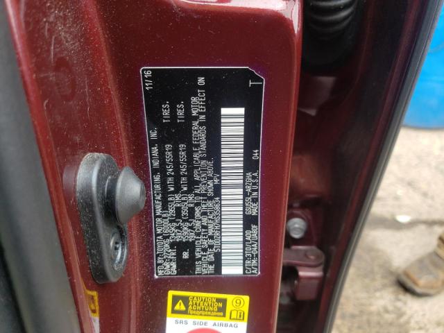 Photo 10 from auction – 2017 TOYOTA HIGHLANDER with VIN 5TDDZRFH7HS358634