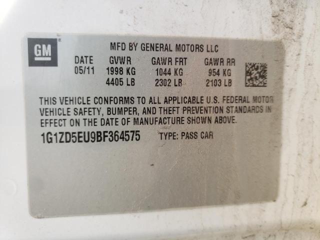 Photo 10 from auction – 2011 CHEVROLET MALIBU 2LT with VIN 1G1ZD5EU9BF364575