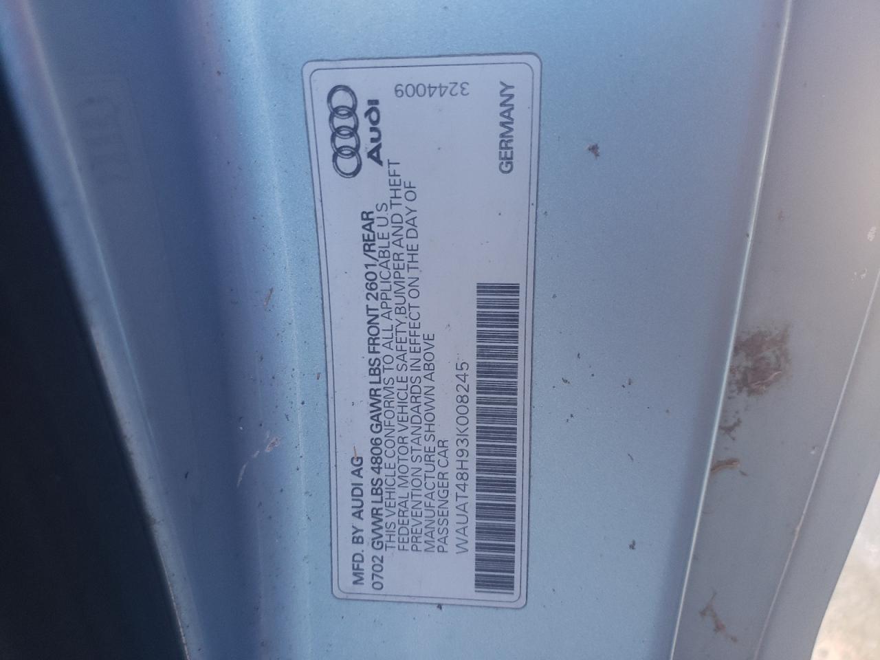 Photo 10 from auction – 2003 AUDI A4 3.0 CAB with VIN WAUAT48H93K008245