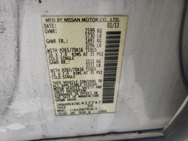Photo 10 from auction – 2011 NISSAN FRONTIER S with VIN 1N6AD0ER2BC417747