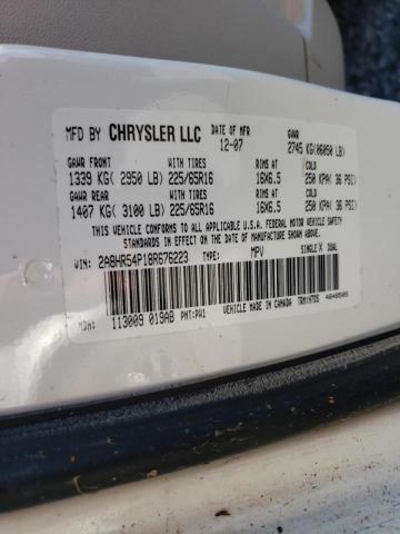 Photo 10 from auction – 2008 CHRYSLER TOWN & COU with VIN 2A8HR54P18R676223