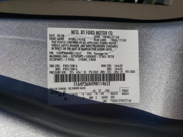 Photo 10 from auction – 2009 FORD FOCUS with VIN 1FAHP36N49W114652
