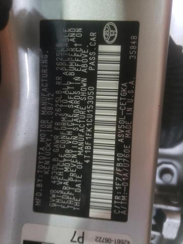 Photo 10 from auction – 2012 TOYOTA CAMRY BASE with VIN 4T1BF1FK1CU153050