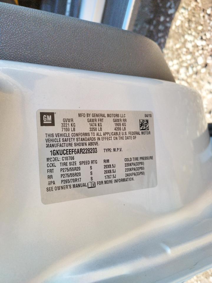 Photo 10 from auction – 2010 GMC YUKON DENA with VIN 1GKUCEEF6AR228203