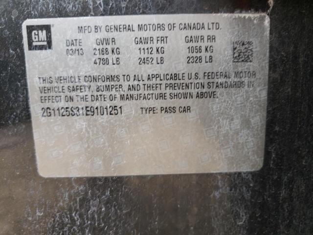 Photo 10 from auction – 2014 CHEVROLET IMPALA LT with VIN 2G1125S31E9101251