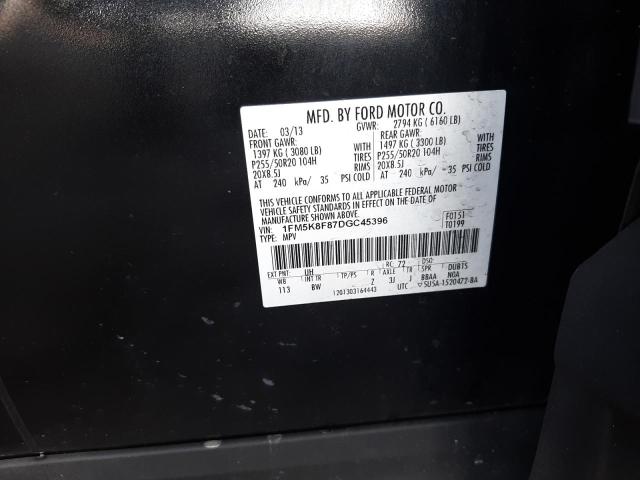 Photo 10 from auction – 2013 FORD EXPLORER L with VIN 1FM5K8F87DGC45396