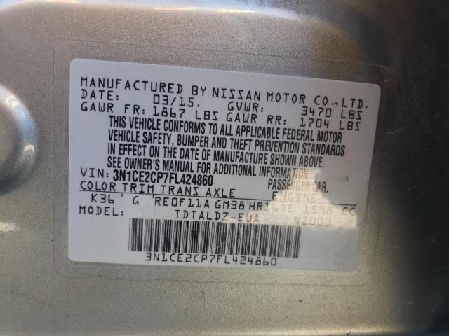 Photo 10 from auction – 2015 NISSAN VERSA NOTE with VIN 3N1CE2CP7FL424860