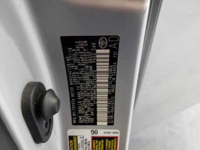 Photo 10 from auction – 2019 TOYOTA COROLLA L with VIN 2T1BURHE0KC243270