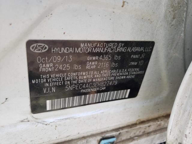 Photo 10 from auction – 2014 HYUNDAI SONATA SE with VIN 5NPEC4AC3EH827479