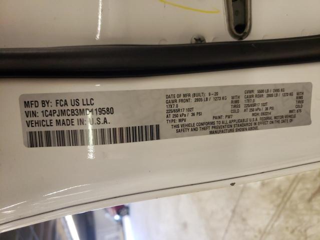 Photo 10 from auction – 2021 JEEP CHEROKEE L with VIN 1C4PJMCB3MD119580