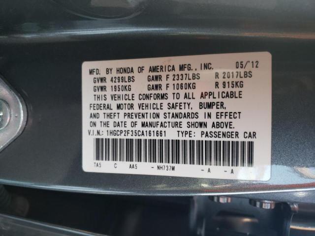 Photo 10 from auction – 2012 HONDA ACCORD LX with VIN 1HGCP2F35CA161661
